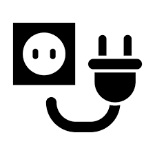 Wall Plug Vector Glyph Icon For