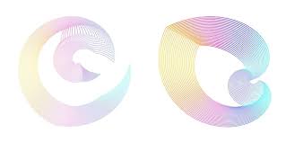 Abstract Spiral Rainbow Design Element