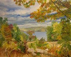 Fall Foliage And Lake Landscape