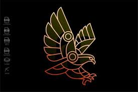 Lineart Geometric Eagle Falcon Logo
