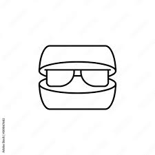 Glasses Case Icon Simple Line Outline