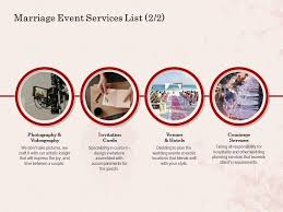 Marriage Event Services List L1603 Ppt