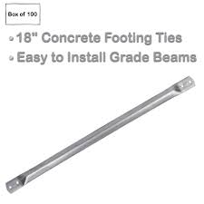 concrete footing ties for foundations