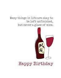 Happy Birthday Greeting With Wine To