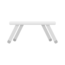 Folding Kids Table Vector Icon Isolated