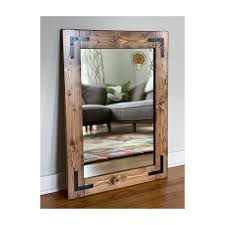 English Chestnut Framed Mirror Wall