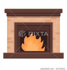 Cafe Furnace Icon Cartoon Vector Fire