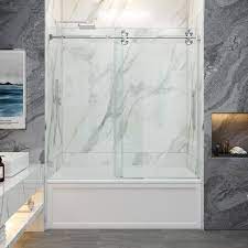 Single Sliding Frameless Tub Door