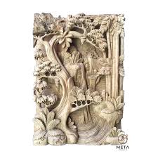 Handmade 3d Wood Carving Relief