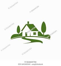 Country House Or Green Home Icon For
