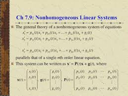 Ch 7 9 Nongeneous Linear Systems