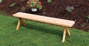 Red Cedar Crossleg Outdoor Bench From