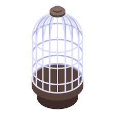 Parrot Cage Icon Isometric Of Parrot