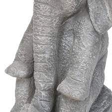Luxenhome Gray Mgo Sitting Elephant