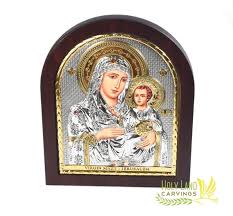 Virgin Mary And Baby Icon Plated