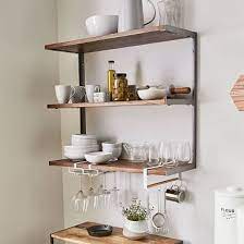 Industrial Wood Metal Wall Shelves