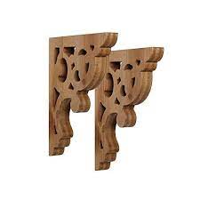 Small Distressed Carved Wood Decorative