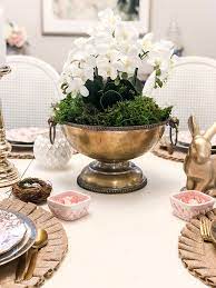Easy Orchid Centerpiece Easter Tablescape