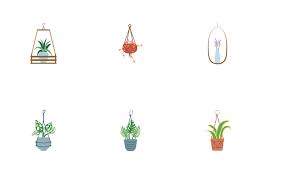 Hanging Planter Plant Pots Icon Pack