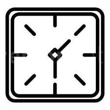 Wall Clock Icon Outline Vector Time