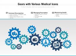Gears With Various Medical Icons Ppt