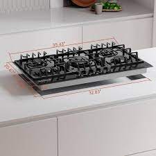 Empava 36 In Gas On Glass Gas Cooktop