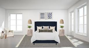 Natural And Navy Bedroom Inspiration