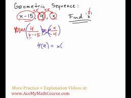 Geometric Sequence Problem Find X