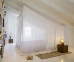 Slanted Wall Bed Net Double Bed Canopy