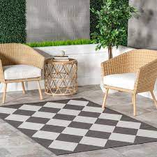 Nuloom Sabina Diamond Trellis Slate 5 Ft X 8 Ft Indoor Outdoor Area Rug