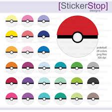 Pokemon Pokeball Icon Digital Clipart