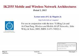 Ik2555 Mobile And Wireless Network