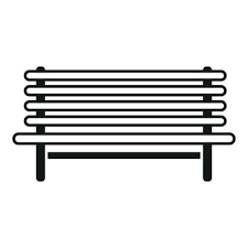 Park Bench Silhouette Vector Art