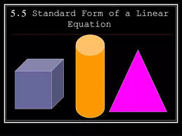 Standard Form Of A Linear Equation