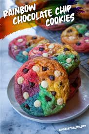 Rainbow Chocolate Chip Cookies