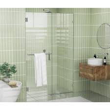 Glass Warehouse Tbwh 45 75 Bn 45 75 W X 78 H Hinged Frameless Shower Door Finish Brushed Nickel