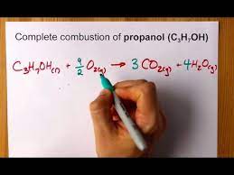 Propanol C3h7oh Balanced Equation