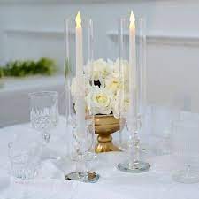 Crystal Hurricane Taper Candle Holders