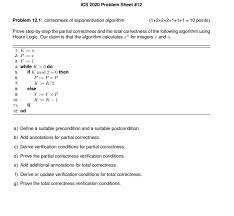 Solved Ics 2020 Problem Sheet 12