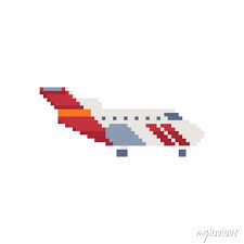 Airplane Icon Pixel Art Sticker