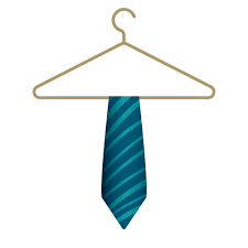 Blue Tie On Hanger Icon Cartoon Of Blue