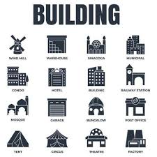 Set Of Building Icon Logo Vector