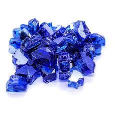 Cobalt Blue Reflective Fire Glass