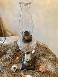 Pattern Glass Oil Lamp Circa 1870