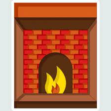 Page 2 Cozy Fireplace Vector Art