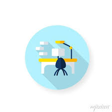 Modern Workplace Flat Icon Smart Table