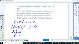 Factor The Polynomial Completely P X