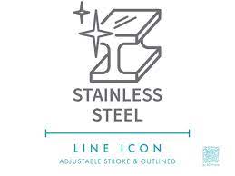 Stainless Steel Jewelry Line Icon Svg