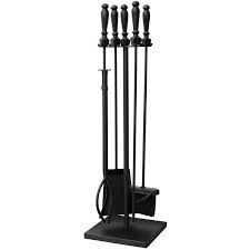 Uniflame 4 Piece Black Fireset With