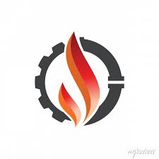Fire Flame Icon In A Shape Of Drop Oil